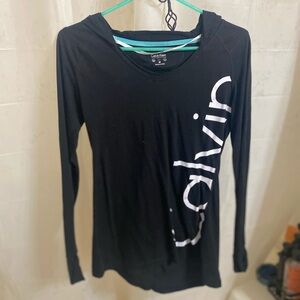 Calvin Klein Black Graphic Long Sleeve Hoodie